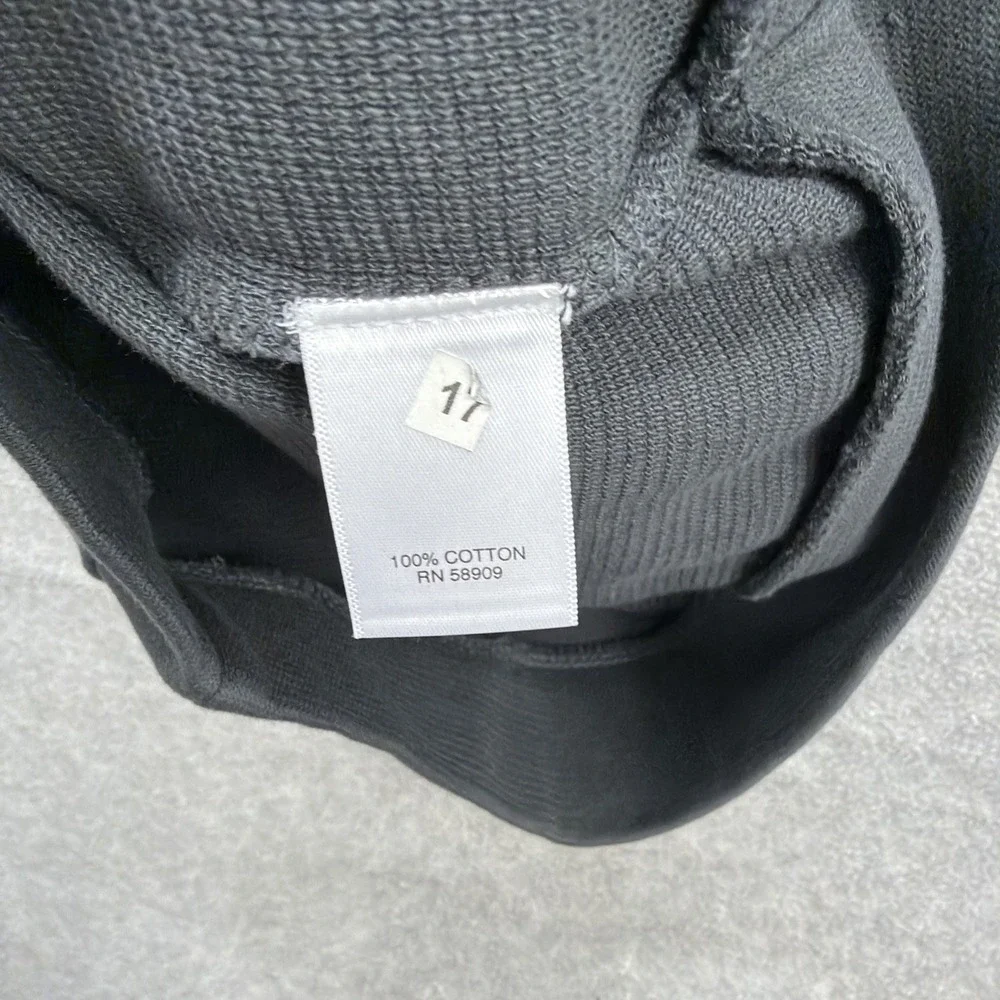 ROWM Sweater Shirt Men Small Grey Golf Casual Basic Henley 1/4 Snap T Sweatshirt